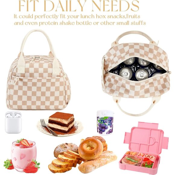 Lunch Box for Women Men Insulated Lunch Bag Lunch Tote Bag Leakproof Thermal Coo - Picture 9 of 9